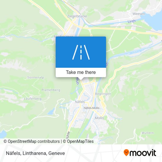Näfels, Lintharena map