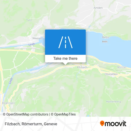 Filzbach, Römerturm map