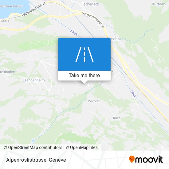 Alpenröslistrasse map