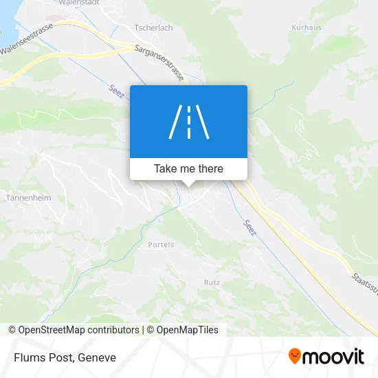 Flums Post map