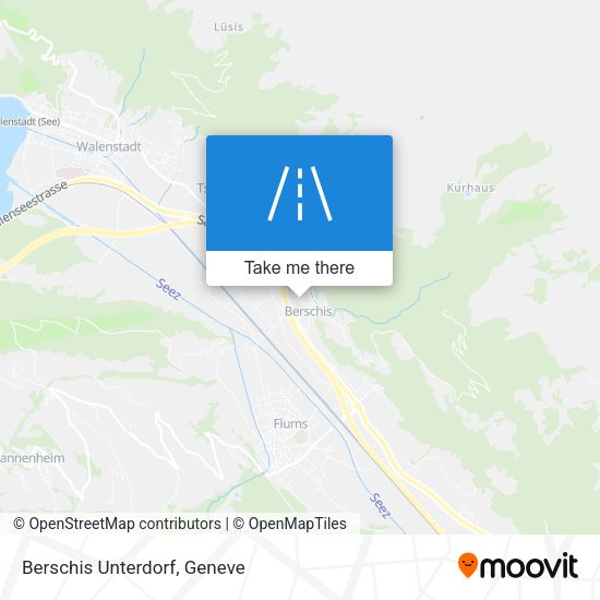 Berschis Unterdorf map