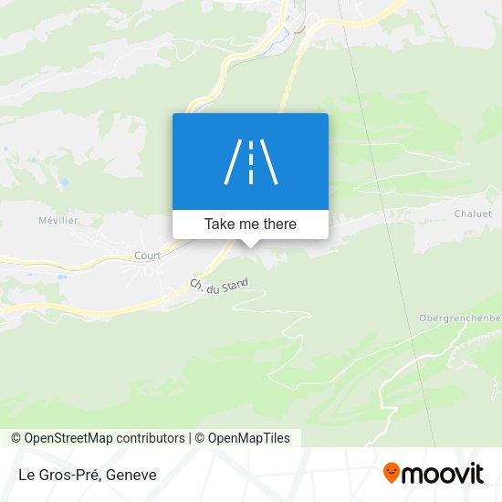 Le Gros-Pré map