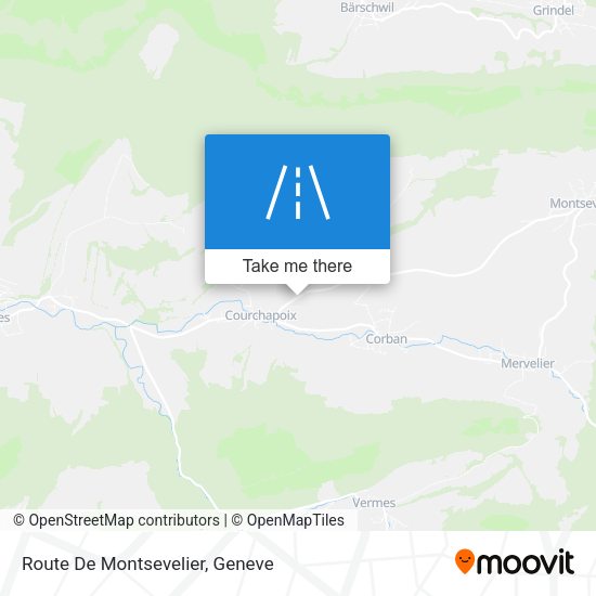 Route De Montsevelier map