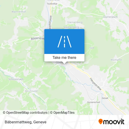 Bäbenmattweg map