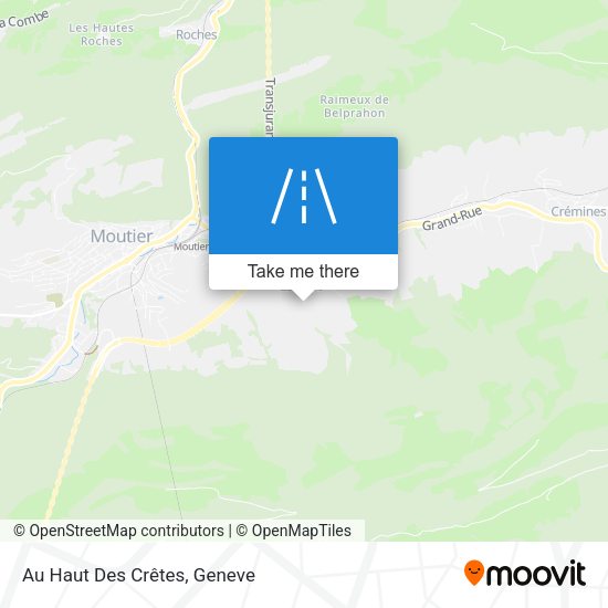 Au Haut Des Crêtes map