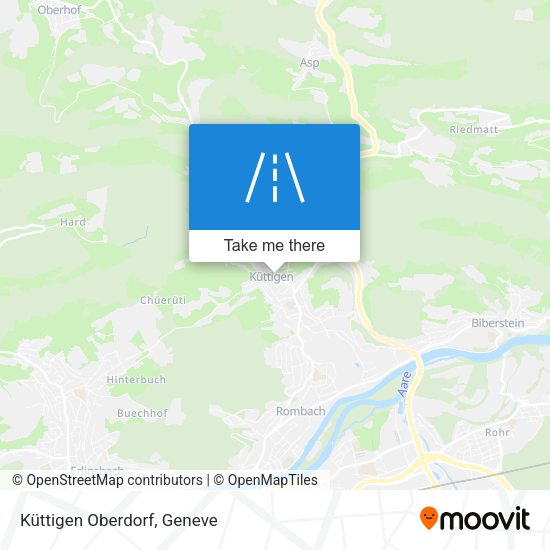 Küttigen Oberdorf map