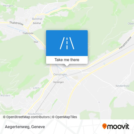 Aegertenweg Karte