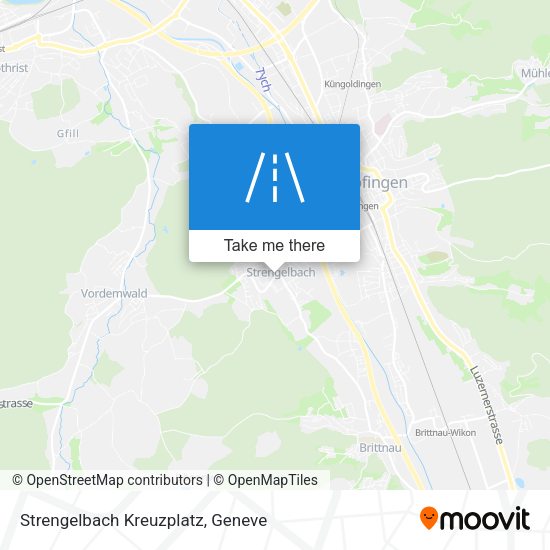 Strengelbach Kreuzplatz map