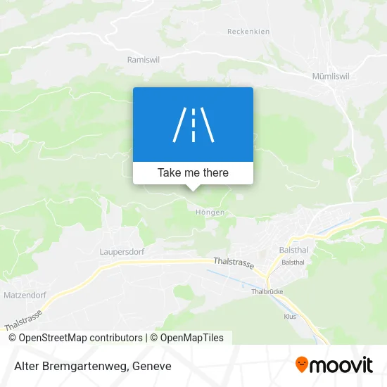 Alter Bremgartenweg map