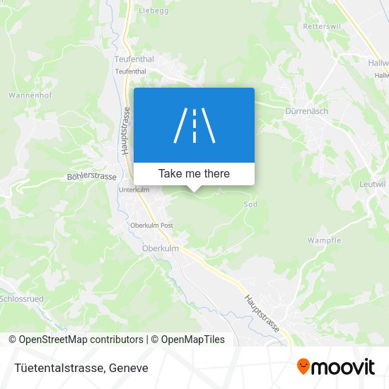 Tüetentalstrasse map