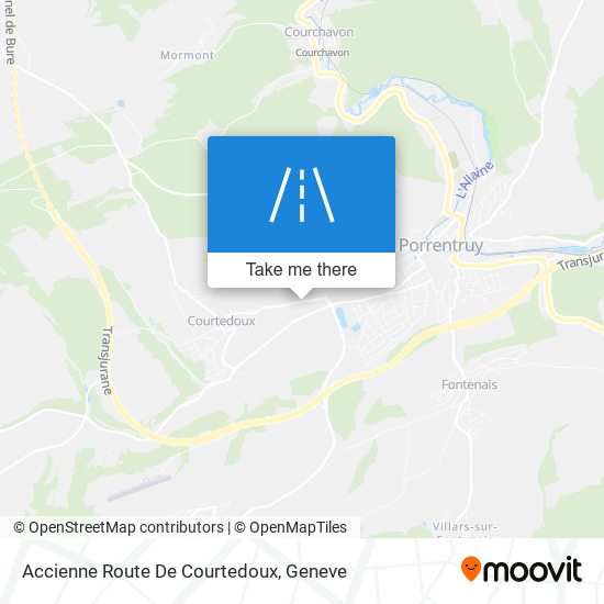 Accienne Route De Courtedoux Karte