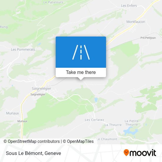 Sous Le Bémont map