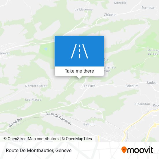 Route De Montbautier map