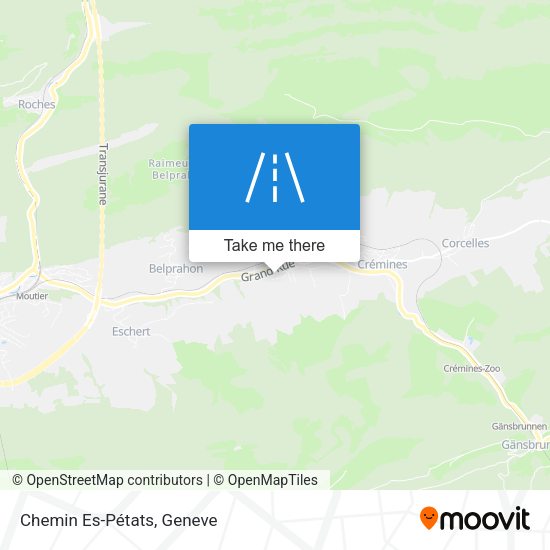 Chemin Es-Pétats map
