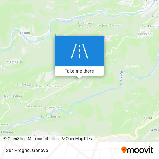 Sur Prègne map