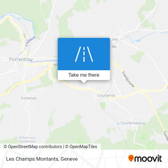 Les Champs Montants map