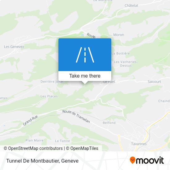 Tunnel De Montbautier map