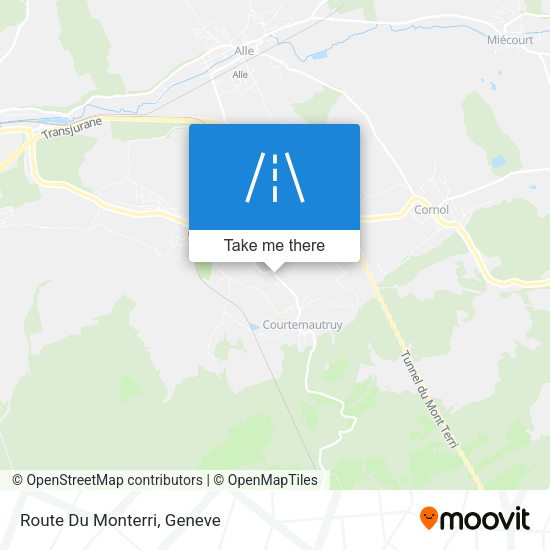 Route Du Monterri map