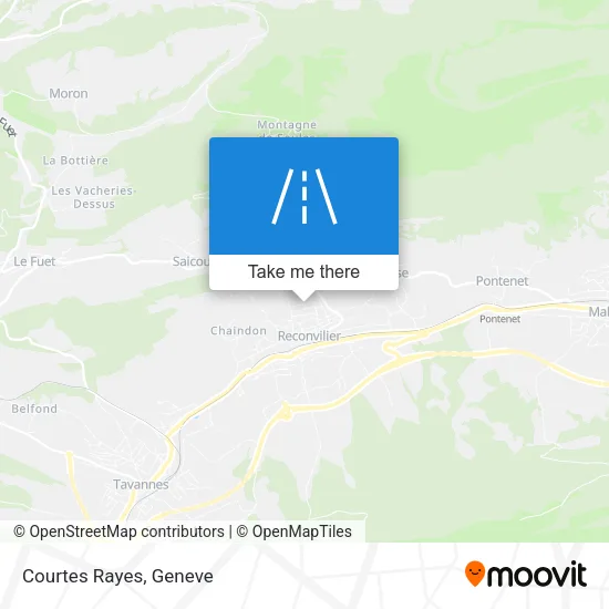 Courtes Rayes map