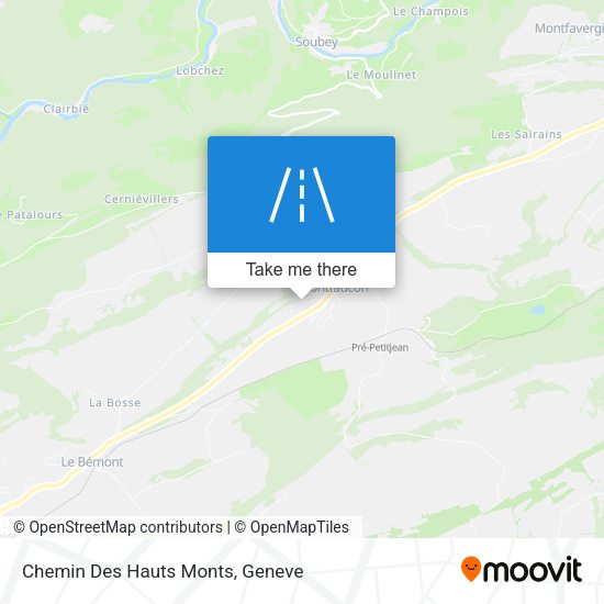 Chemin Des Hauts Monts map