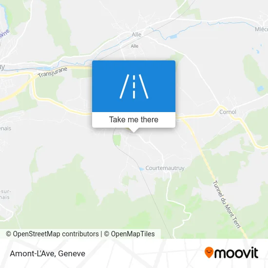 Amont-L'Ave map