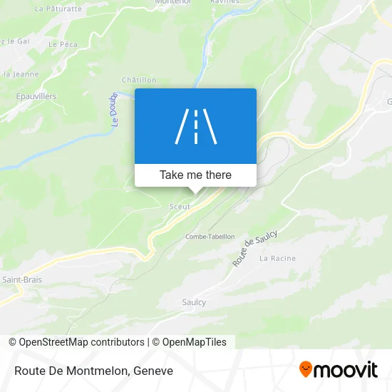 Route De Montmelon map