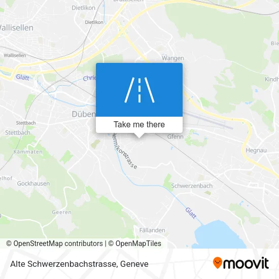Alte Schwerzenbachstrasse map