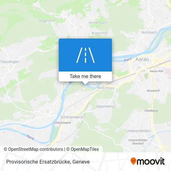 Provisorische Ersatzbrücke map