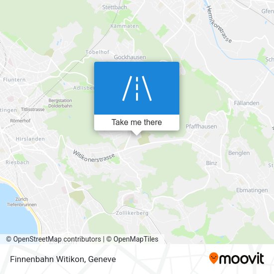 Finnenbahn Witikon map