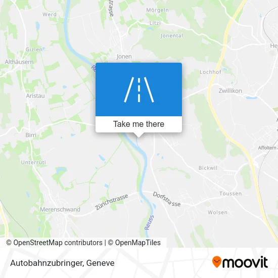 Autobahnzubringer map