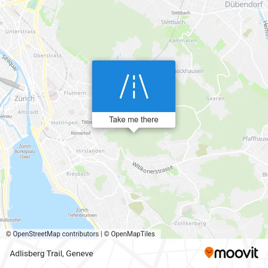 Adlisberg Trail map