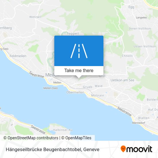 Hängeseilbrücke Beugenbachtobel map
