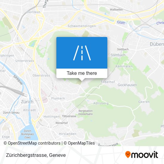 Zürichbergstrasse map