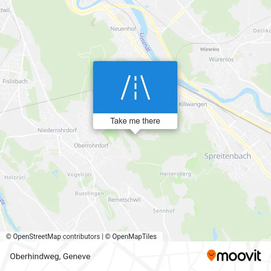 Oberhindweg map