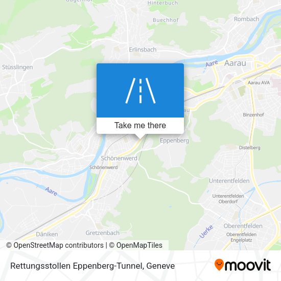 Rettungsstollen Eppenberg-Tunnel map