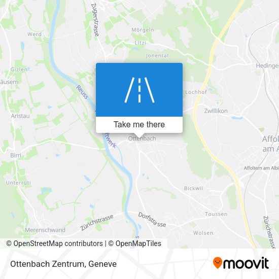 Ottenbach Zentrum map