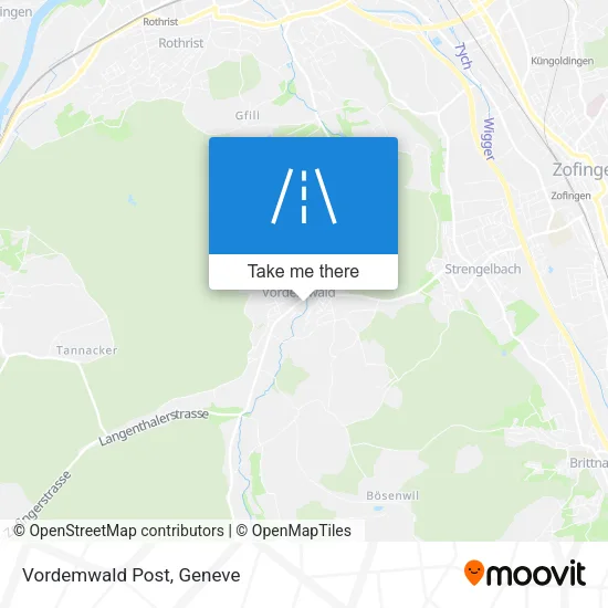 Vordemwald Post map