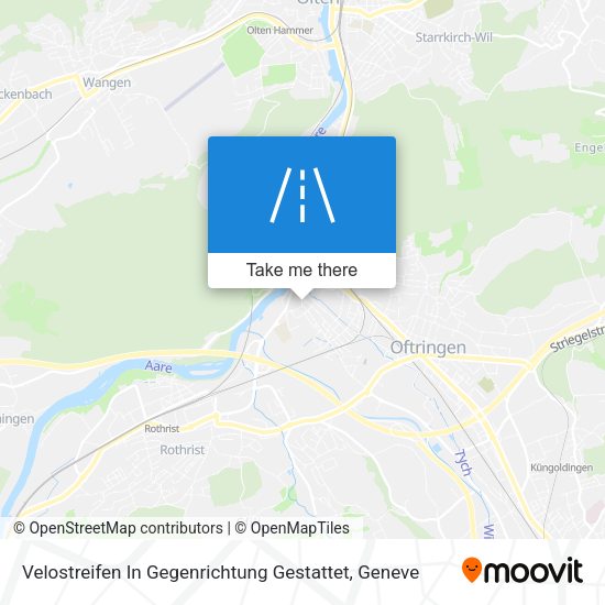 Velostreifen In Gegenrichtung Gestattet map