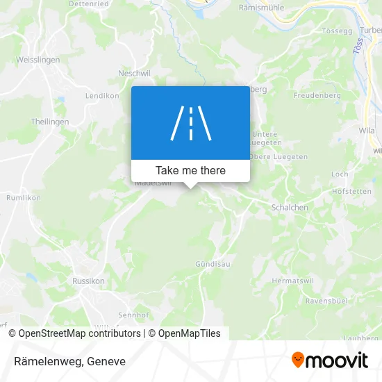 Rämelenweg map