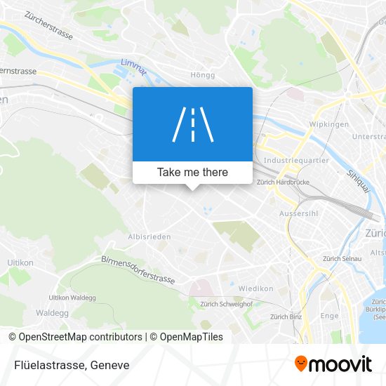 Flüelastrasse map