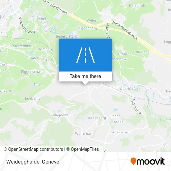 Weidegghalde map