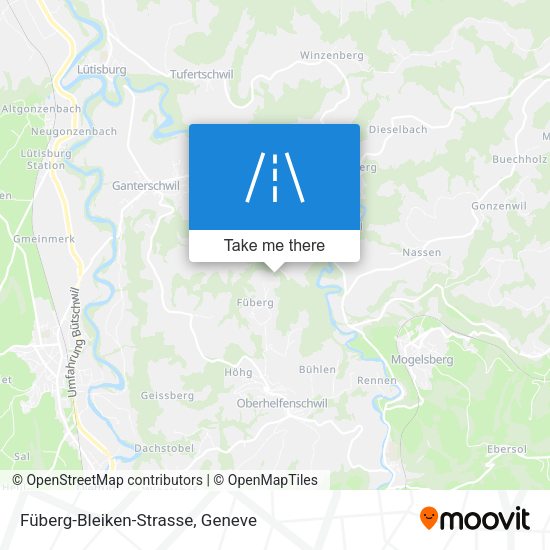 Füberg-Bleiken-Strasse map