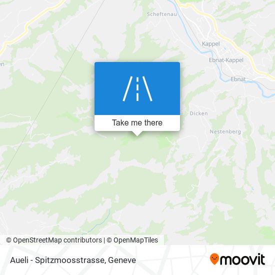Aueli - Spitzmoosstrasse Karte