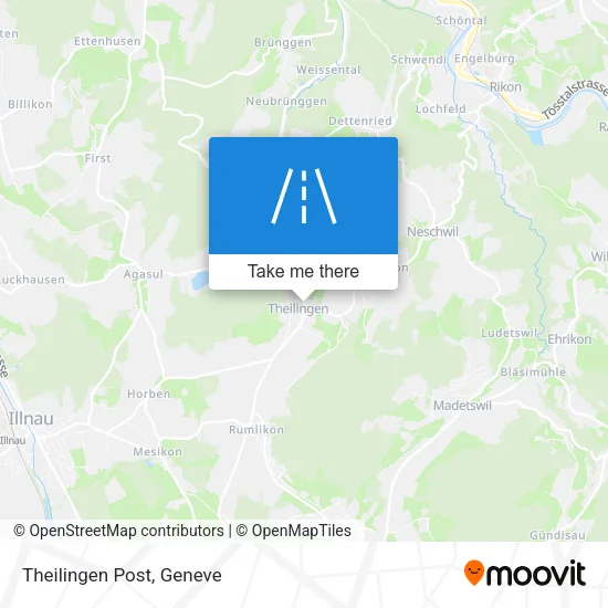 Theilingen Post map