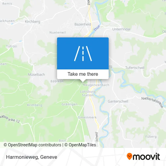 Harmonieweg map