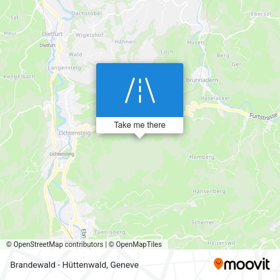 Brandewald - Hüttenwald map