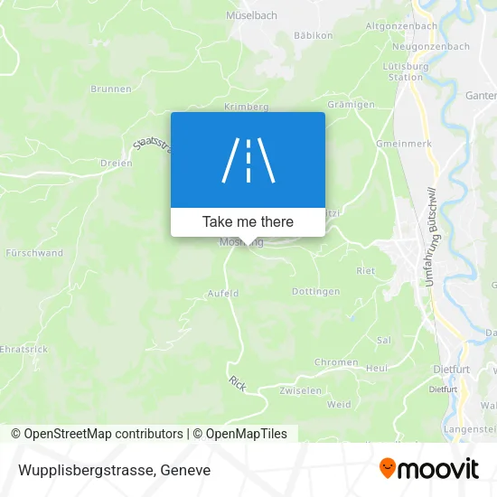 Wupplisbergstrasse map