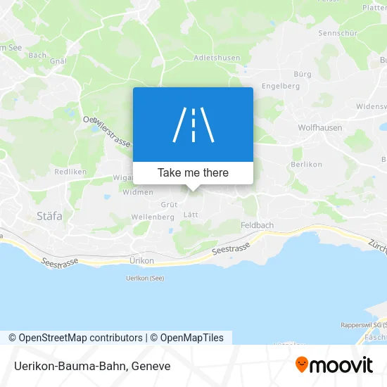 Uerikon-Bauma-Bahn map