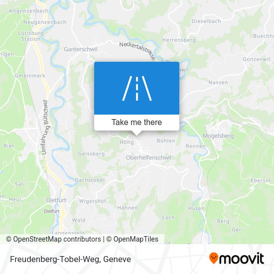 Freudenberg-Tobel-Weg map