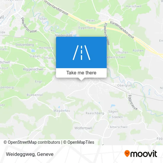 Weideggweg map